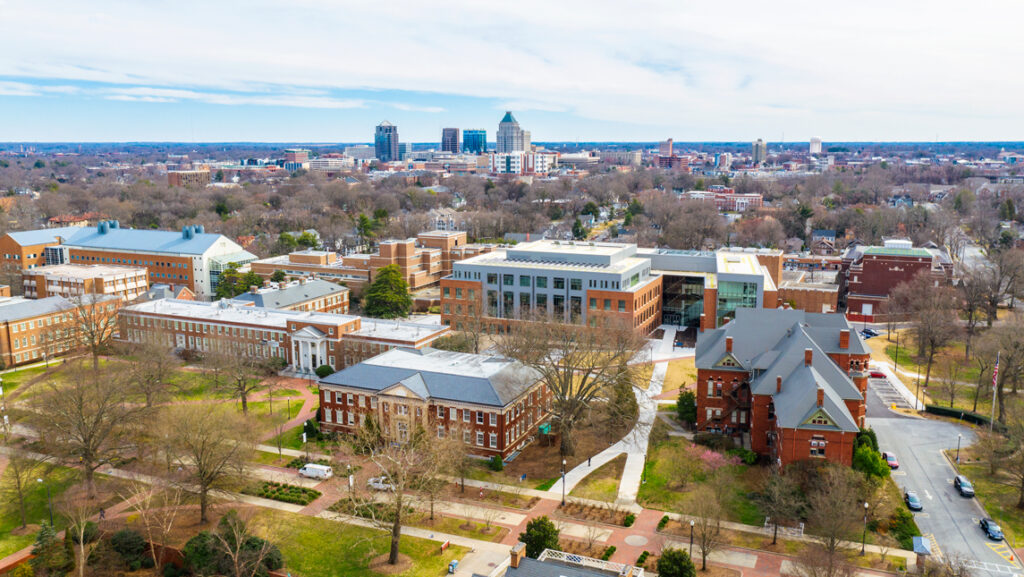 Aerial view of campus