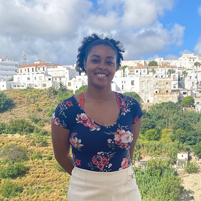 Dana Broadus, an English student, in Spain