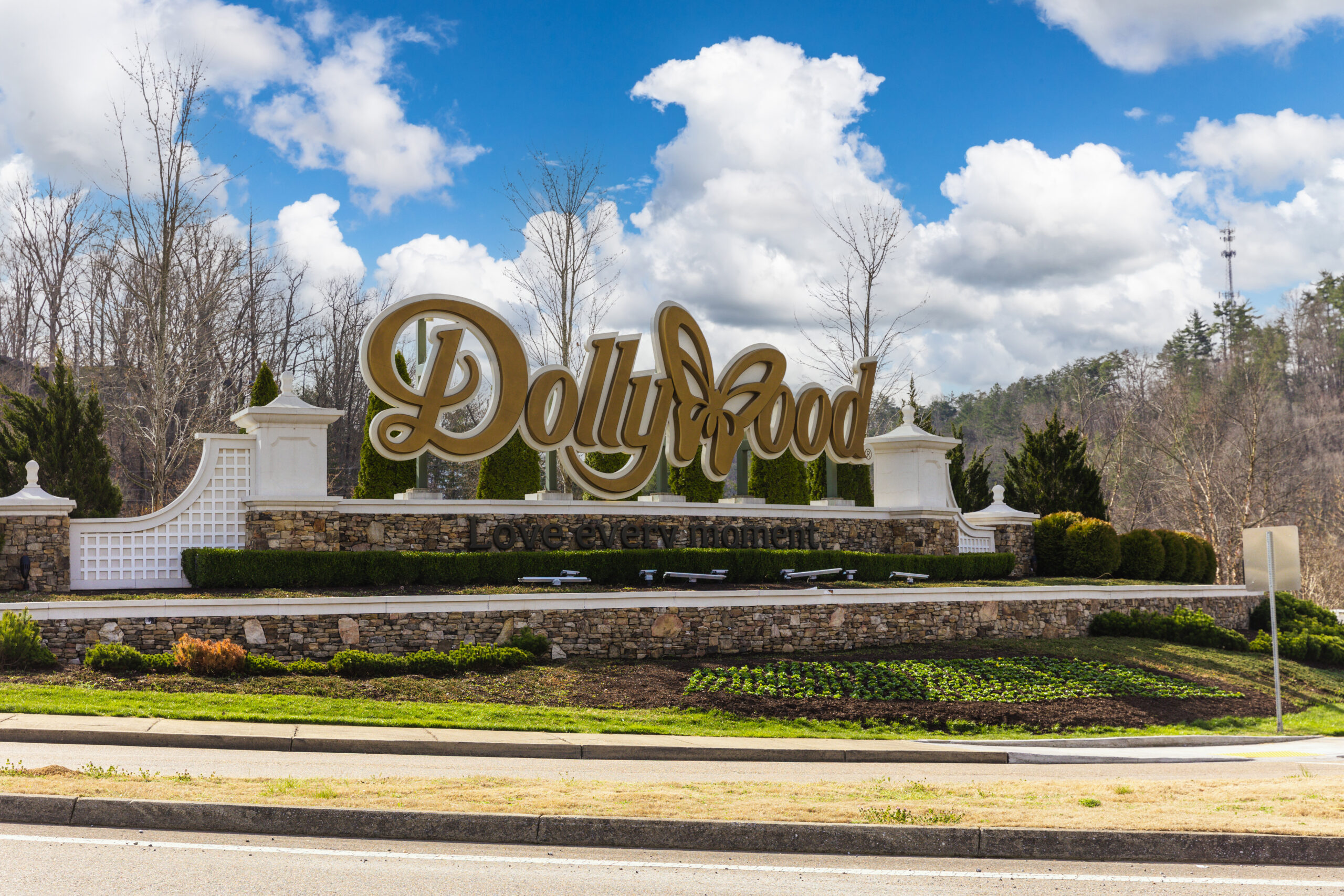 Stock photo of Dollywood sign.