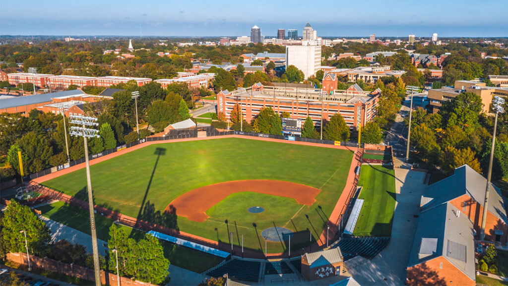 Aerial view of UNCG baseball field.