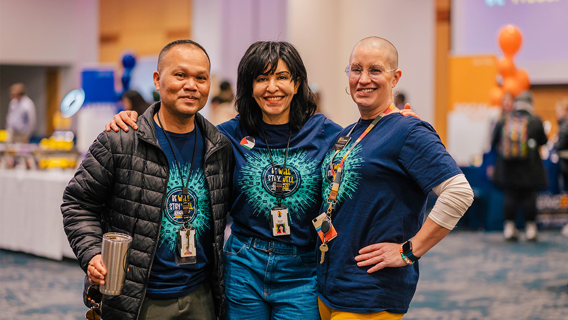 UNCG Student Health staff SaQuang Lam, Shahnaz Khawaja, and Jennifer Whitney.