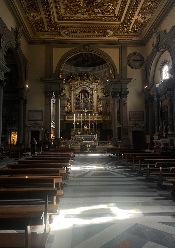 Church ceiling in Florence, Italy.