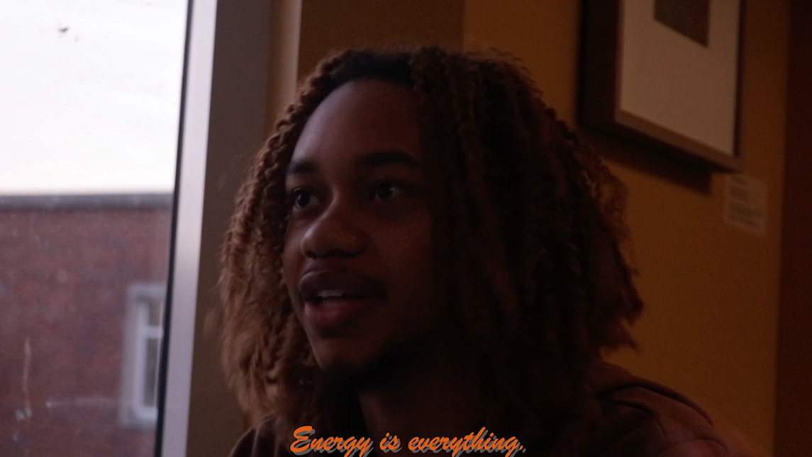 A screenshot from a UNCG student's short film.