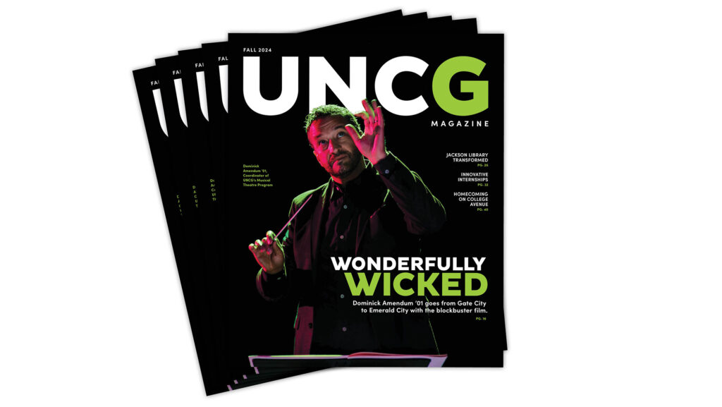 Spray of the Fall 2024 UNCG Magazine cover.